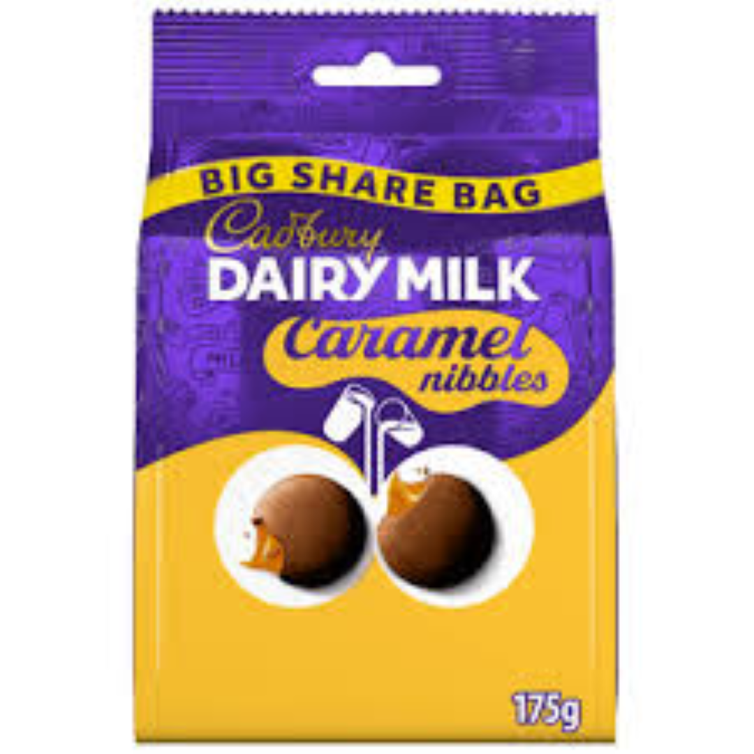 CADBURY DAIRY MILK CARAMEL NIBBLES BAG 95G